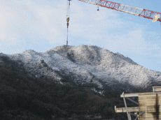 雪化粧となった今日の神峰山
